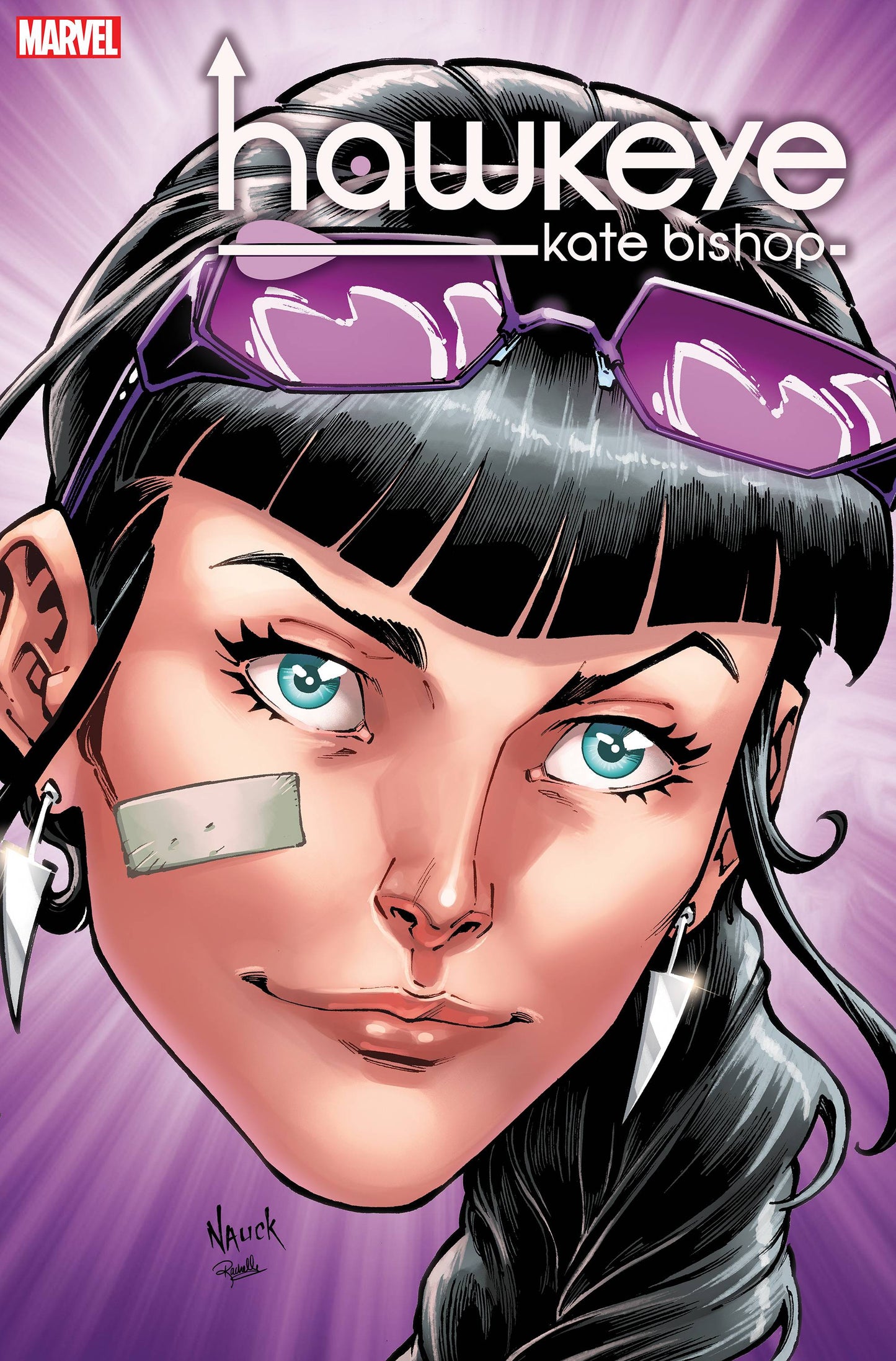 HAWKEYE: KATE BISHOP 1 NAUCK HEADSHOT VARIANT