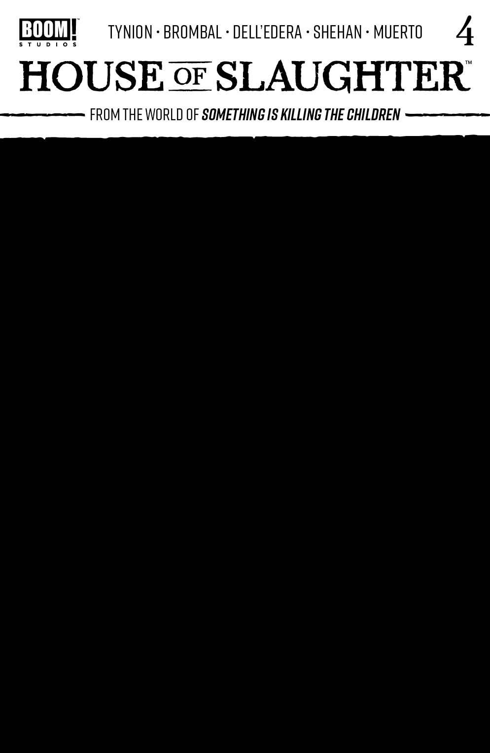 House Of Slaughter #4 Cover C Blank Sketch Variant