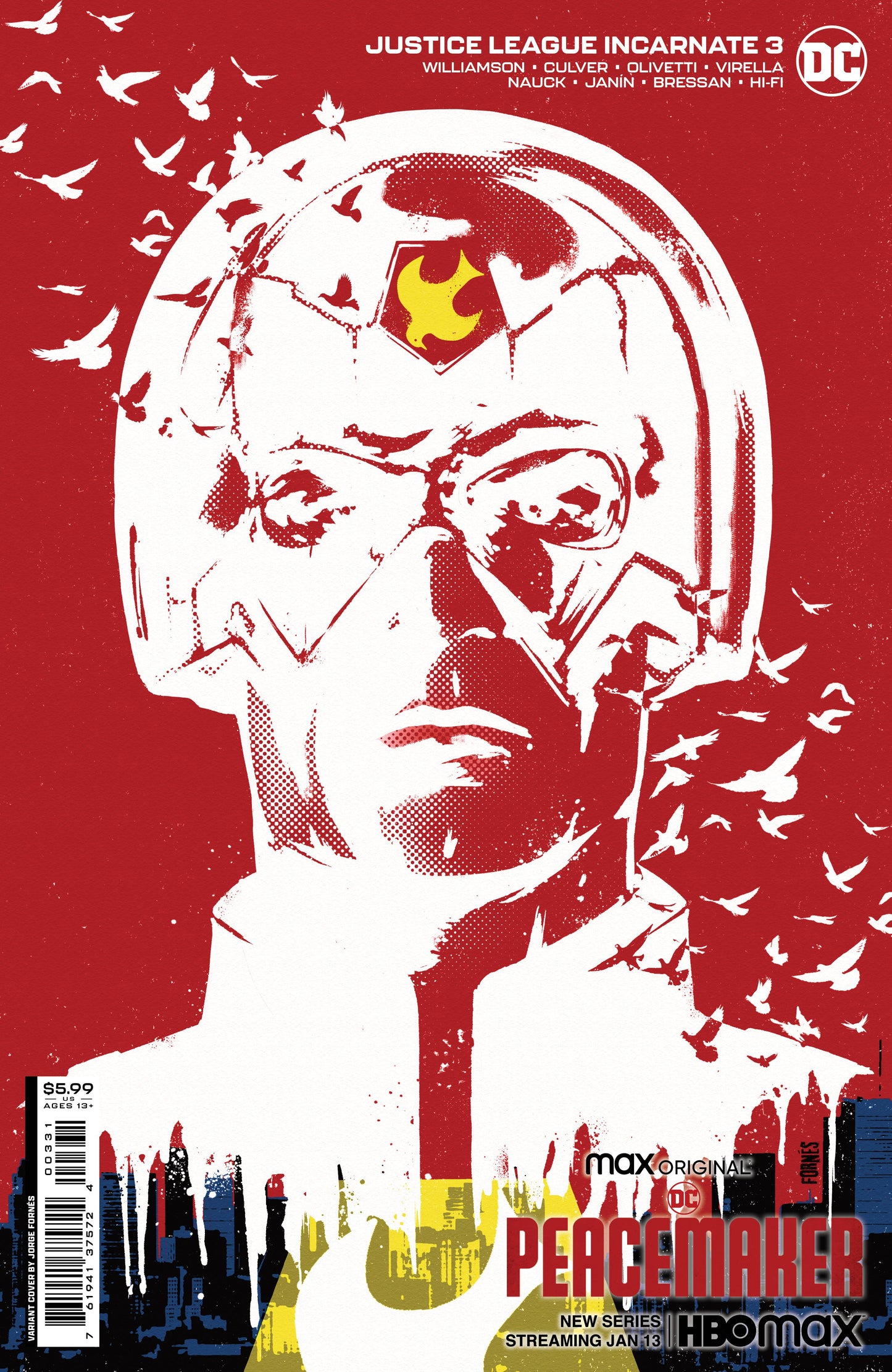 Justice League Incarnate #3 (Of 5) Cover C Jorge Fornes Peacemaker Card Stock Variant