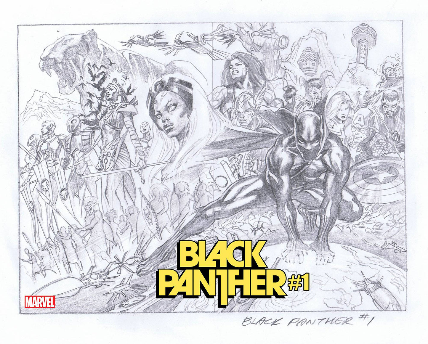 Black Panther #1 2ND Printing Alex Ross Sketch Variant