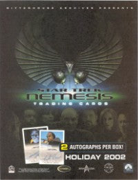 Star Trek Nemesis Trading Card Sell Sheet