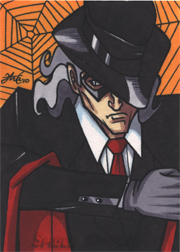 Moonstone Domino Lady & The Spider Sketch Card by Ana Sanchez v1