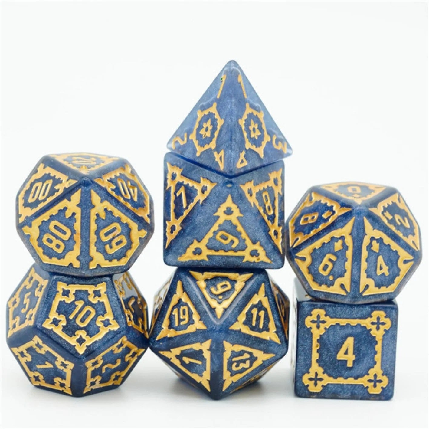 Foam Brain Huge 25mm RPG Dice Set - Blue Castle