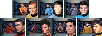 Star Trek TOS Heroes & Villains Shadowbox Complete 7 Card Chase Set