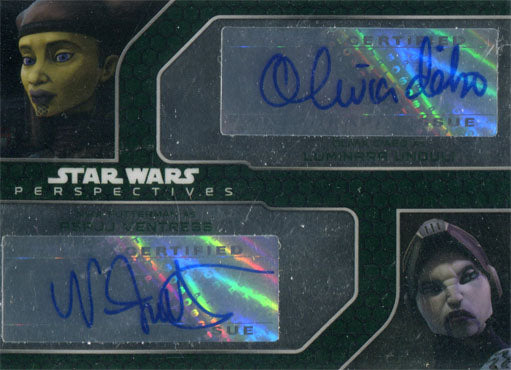 Star Wars Chrome Perspectives Dual Autograph Olivia D'Abo Nika Futterman 055/200