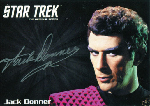Star Trek TOS 50th Anniversary Autograph Silver Jack Donner as Subcommander Tal