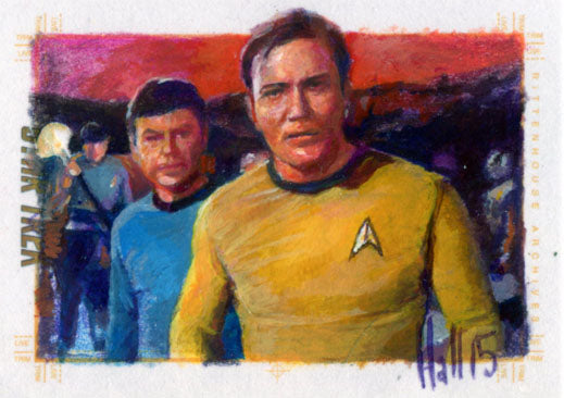 Star Trek TOS 50th Anniversary Sketch Card by Charles Hall from Amok Time Graded CGC 9 Mint