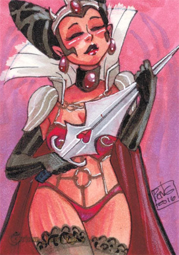 Grimm Fairy Tales 2016 SDCC Sketch Card Penelope Gaylord of Dark Queen DE 2/3