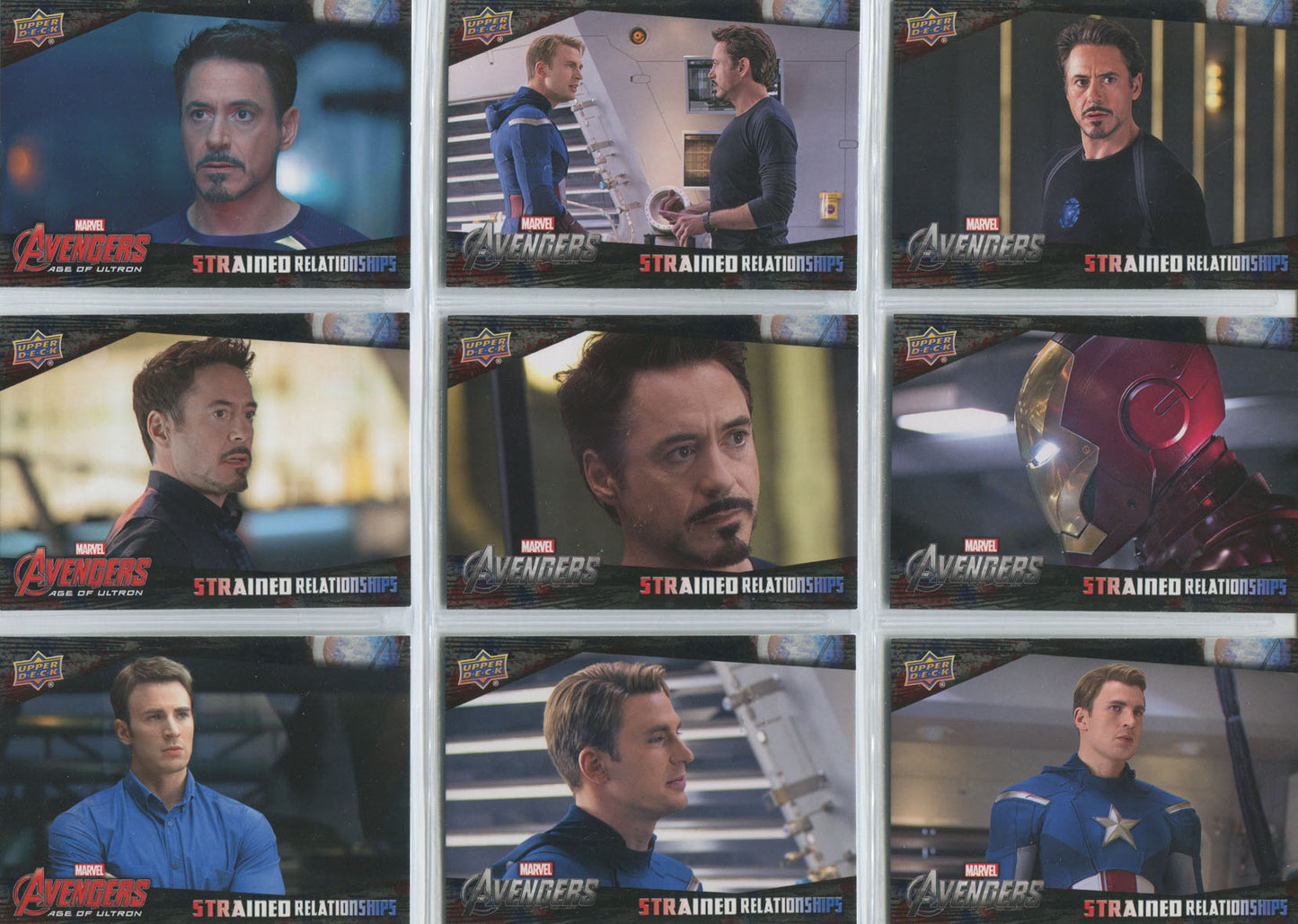 Captain America Civil War Strained Relationships Complete 10 Card Chase Set