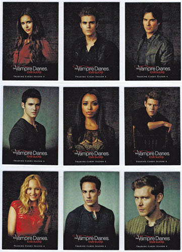vampire diaries trading cards binder Vampire Diaries Season 4 Studio Complete 9 Card Chase Set S1 to S9 – Digital Heroes