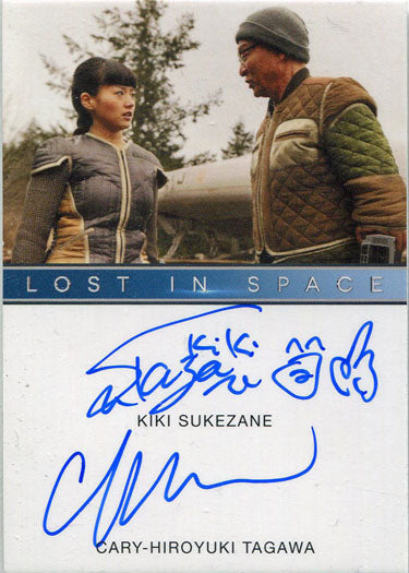 Netflix Lost in Space Season 1 Dual Autograph Card Kiki Sukezane and Cary Tagawa