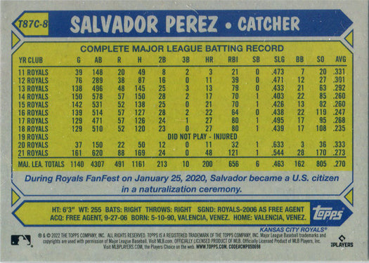 2022 Topps Series 1 Silhouetted Batter Logo Medallion Salvador