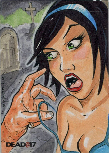 Dead@17 5finity Series 2 15th Anniversary Sketch Card by Simon Trease V1