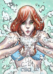 Car Wash Craziness Arley Tucker Sketch Card