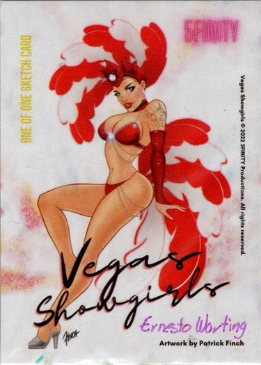 2022 5finity Vegas Showgirls Sketch Card Ernesto Warting