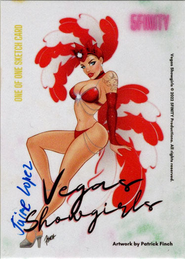2022 5finity Vegas Showgirls Sketch Card Jaime Lopez V1