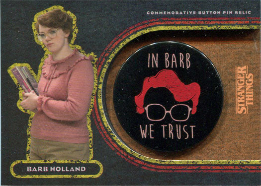 Stranger Things Upside Down Button Pin Relic Card VP-BB Orange Barb 51/99