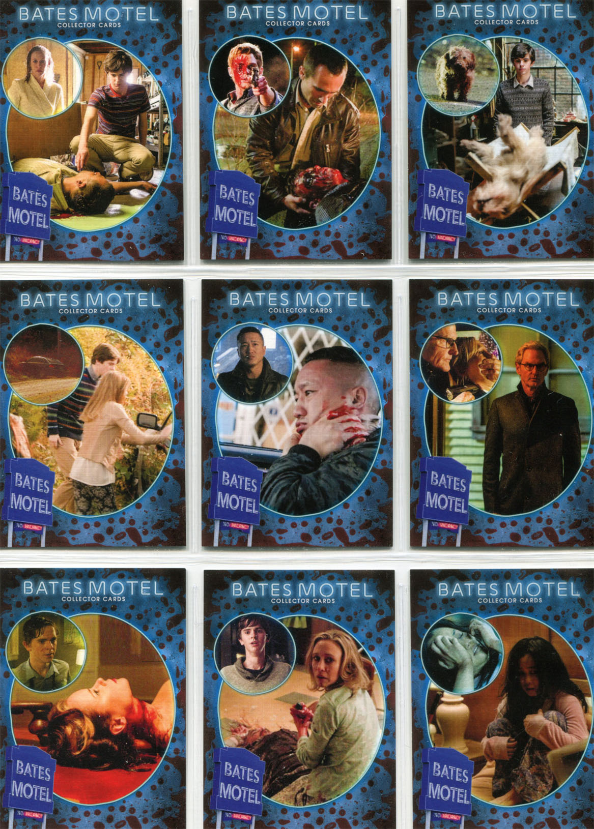 Bates Motel Victims Complete 9 Chase Card Set V1 to V9