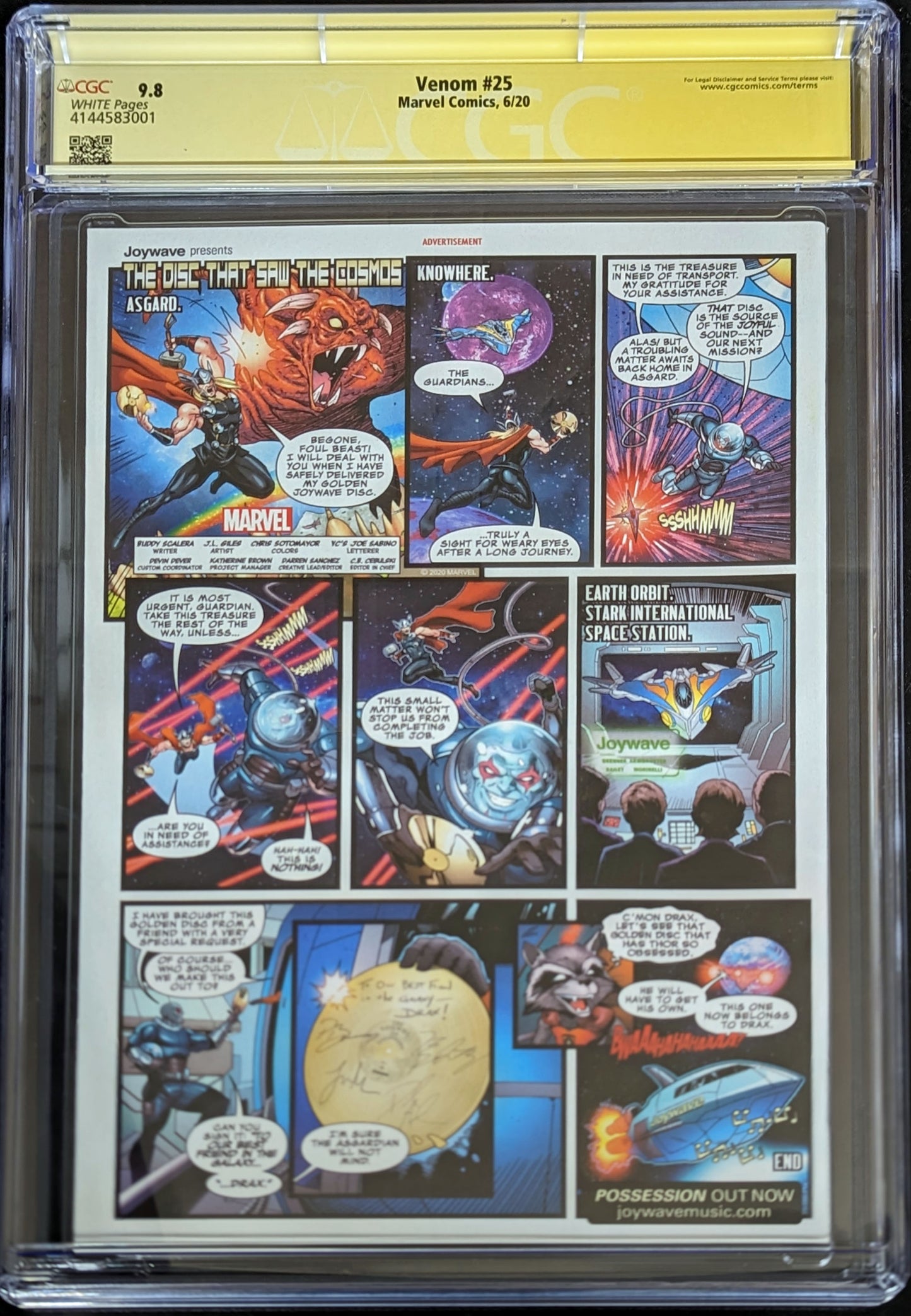 Venom #25 CGC 9.8 Signed by Donny Cates & Ryan Stegman