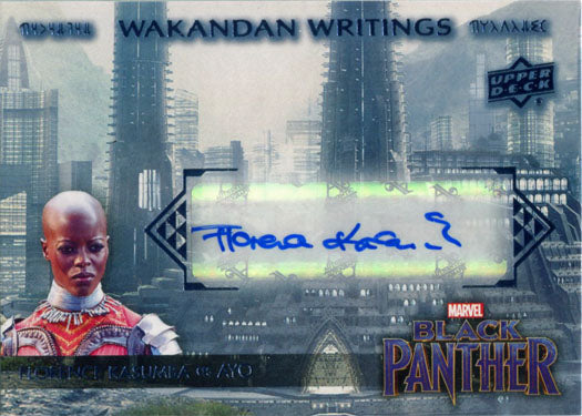 Marvel Black Panther Autograph Card WW-AY Florence Kasumba as Ayo