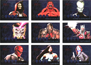 Marvel Heroes & Villains Wanted Posters 9 Card Foil Chase Set