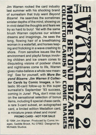 Jim Warren 2 More Beyond Bizarre 1994 Promo Card