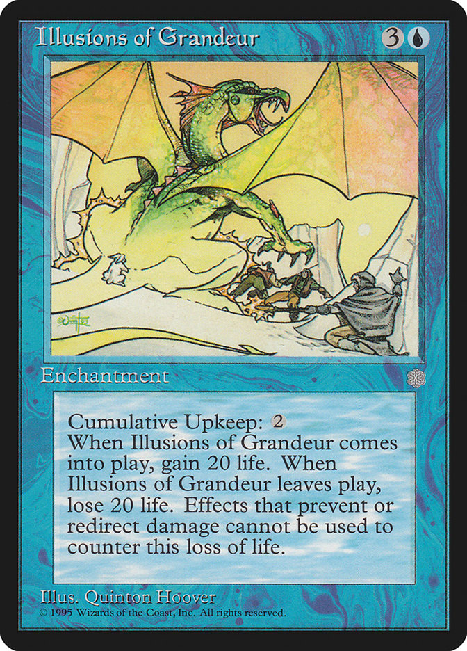 magic the gathering ice age rare cards MtG Ice Age Rare Illusions of Grandeur #79