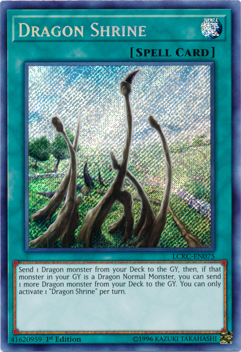 normal dragon monsters yugioh Dragon Shrine [LCKC-EN075] Secret Rare Lightly Played Unlimited
