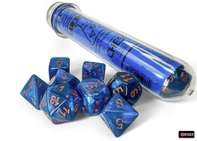 Chessex Lab Dice 7-Die Set - Borealis Midnight/Copper