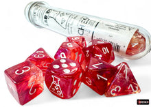 Chessex Lab Dice 7-Die Set - Borealis Passion/White