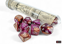 Chessex Lab Dice 7-Die Set - Gemini Copper-Purple/White