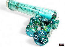 Chessex Lab Dice 7-Die Set - Lustrous Neptune/Grey