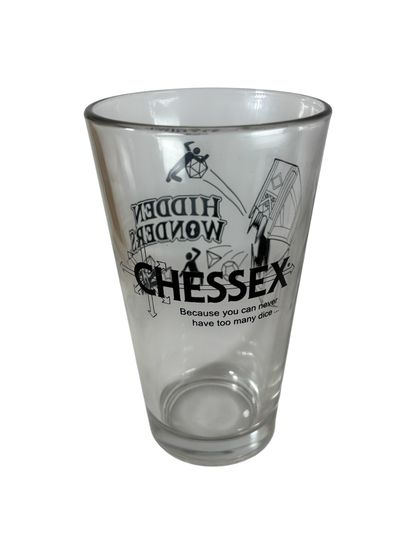 Chessex Hidden Wonders Promo Pint Glass