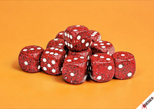 Chessex: Speckled 16mm 12 D6 Dice Block - Lava Stone
