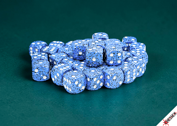 Chessex: Speckled 12mm 36 Dice Block - Ocean Stone