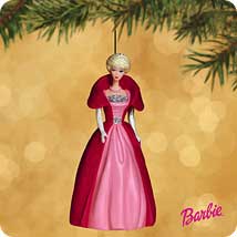 Hallmark Ornament 2002 Barbie in Sophisticated Lady Fashion with Collector Card