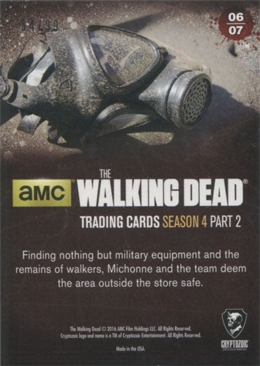 Walking Dead Season 4 Part 2 Silver Foil Parallel Base Card 06 #54/99