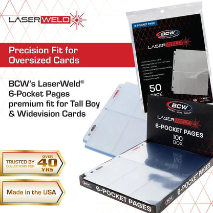 BCW LaserWeld® 6-Pocket Card Page - 1 Single Page