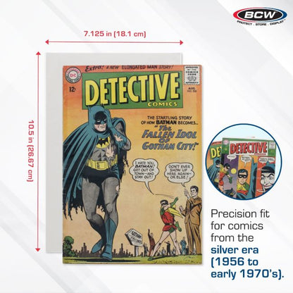 BCW Premade® Resealable Silver Comic Bag and Board - 50 Ct Pack