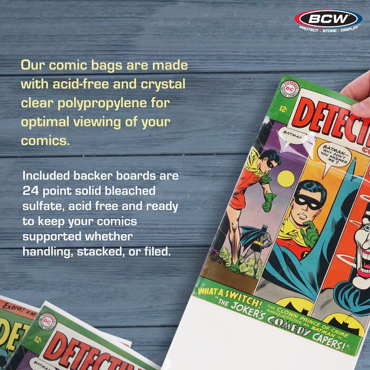BCW Premade® Resealable Silver Comic Bag and Board - 50 Ct Pack