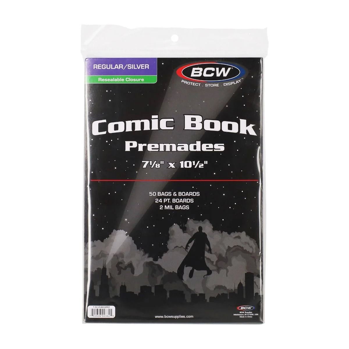 Premade® Resealable Silver Comic Bag and Board