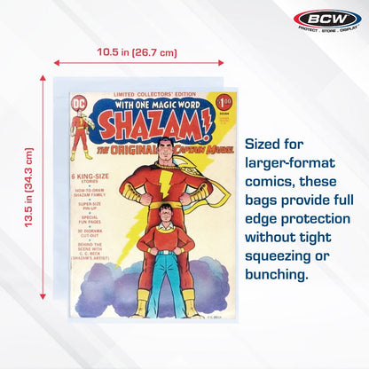 BCW Treasury Comic Book Magazine Reseable Bags - 100 Ct