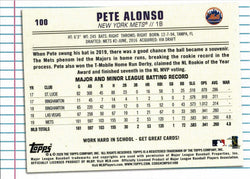 Topps Of The Class Baseball 2020 Base Card 100 Pete Alonso