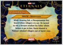 2023 Upper Deck Marvel Eternals Gold Parallel Card 102 "5000 BC Mesopotamia" /99