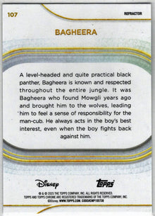 2025 Topps Chrome Disney Refractor Parallel Card 107 Bagheera