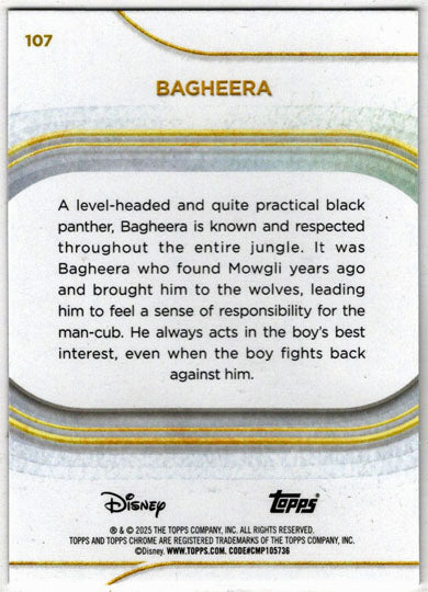 2025 Topps Chrome Disney Base Card 107 Bagheera