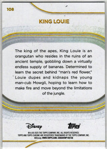 2025 Topps Chrome Disney Teal Refractor Card 108 King Louie 227/299