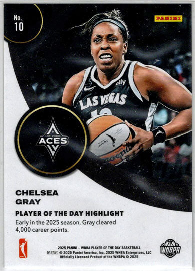 2025 Panini WNBA Player of the Day Orange Parallel Card 10 Chelsea Gray 052/199