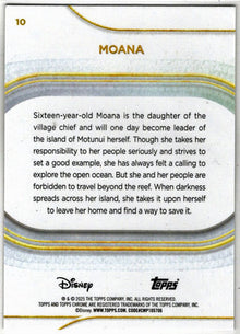 2025 Topps Chrome Disney Base Card 10 Moana