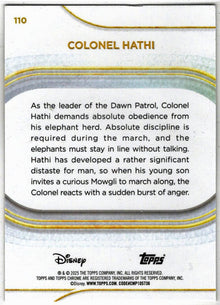 2025 Topps Chrome Disney Prism Parallel Card 110 Colonel Hathi